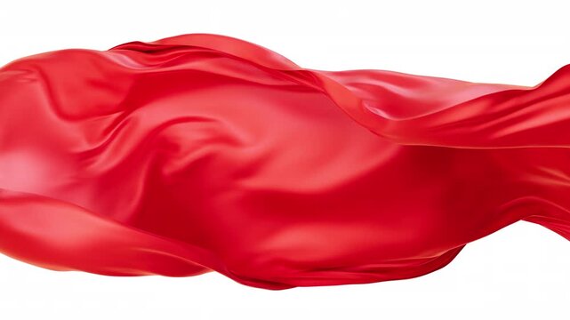 Smooth wave cloth background with alpha channel, 3d rendering 4k