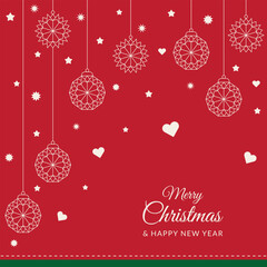 merry chrmerry christmas ball decoration banner festival design