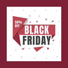 Modern black friday composition with flat design