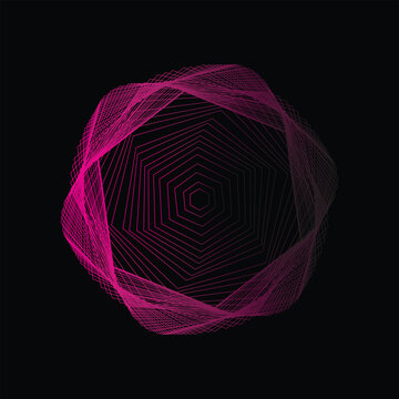Dynamic pink geometric abstraction