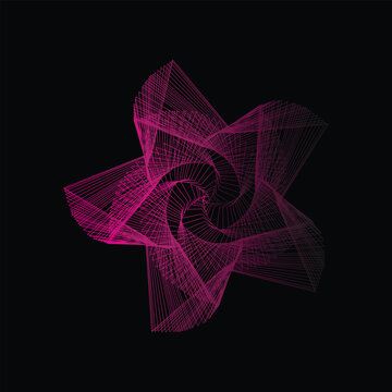 Magenta geometric vortex Design