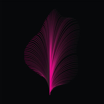 Vibrant magenta flowing lines abstract