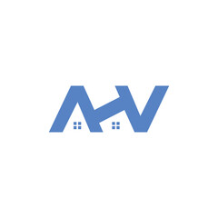 AHV house logo vector illustration