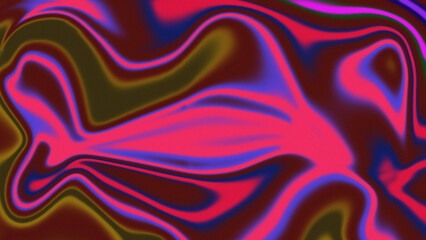 Swirling Abstract Liquid Paint Marbling Effect With Neon Pink Blue And Yellow Hues background