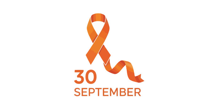 Orange Awareness Ribbon for September 30th Commemoration Day.