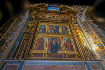 NOVARA, ITALY JANUARY 11, 2025 - Inner of Basilica of San Gaudenzio in Novara, Piedmont, Italy