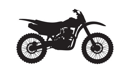 Obraz premium Dirt bike silhouette isolated