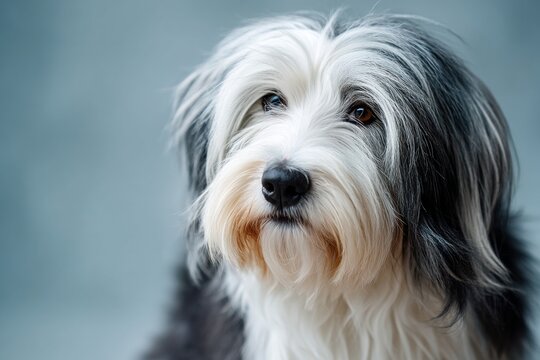 lowchen dog on pastel or soft colors background