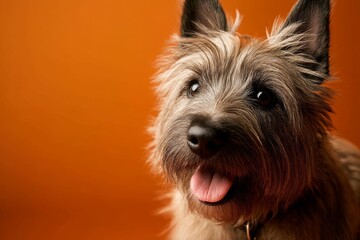 Naklejka premium cairn terrier isolated on solid color backdrop