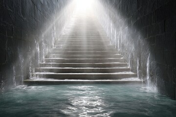 Stairway to Heaven Image with Watery Steps.