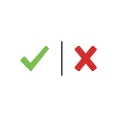 Obraz premium Right or Wrong Icon. Check mark and cross