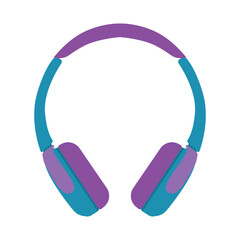 Colorful Headphones Isolated Vector Illustration. Perfect for music and audio themes in digital or print media projects.