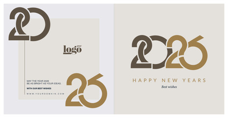 2026 logo and premium wish card. Happy new Year.