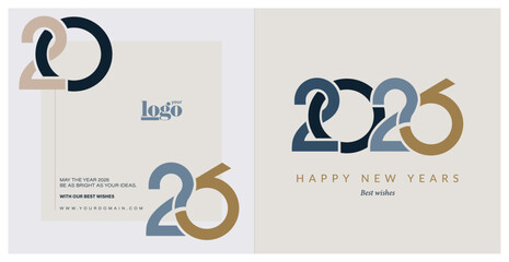 2026 logo and premium wish card. Happy new Year.