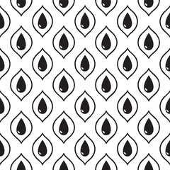 Dewdrop on Leaf Silhouettes Minimalist Sharp Repeating Circular Nature Design