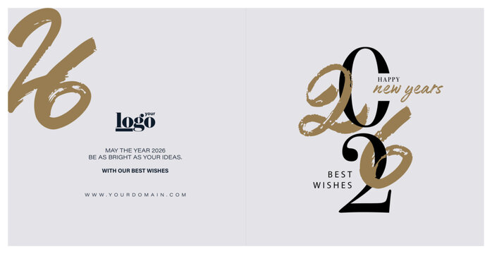 2026 logo and premium wish card. Happy new Year.