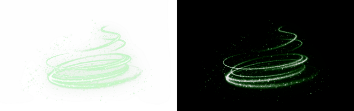 Elegant Green Spiral Tree Illustration with Transparent Background - Seamless PNG Overlay for Creative Projects