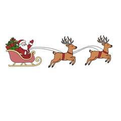 santa and reindeer