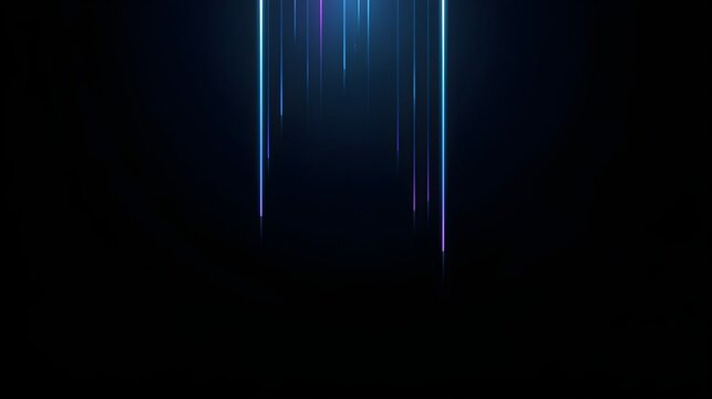 Abstract vertical blue light streaks on a dark background creating a sense of futuristic motion and digital data flow