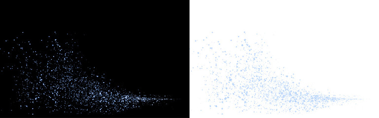 animative blue particles traverse dark environment with cinematic motion effects