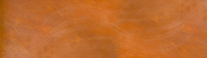 Grunge rusty orange brown metal corten steel stone tile background texture banner panorama