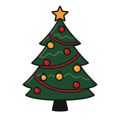 Christmas tree isolated on white
