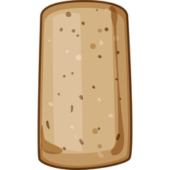 Close Up Pixel Art Illustration Of A Natural Wine Cork Stopper With Speckled Texture And Warm Earthy Tones On A Transparent Background