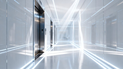 Futuristic White Sci - Fi Space