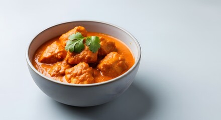 Delicious Chicken Tikka Masala in a Bowl with Cilantro Garnish