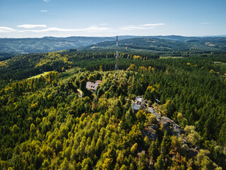 Platform on top of Nebelstein summit in Austria