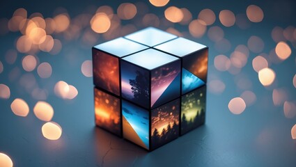 Moments in a Cube, Nature's Kaleidoscope, A Photographic Puzzle, The Cube of Memories, Six Scenes, One Cube