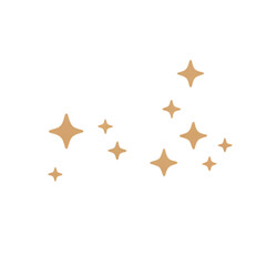 golden stars isolated on white
