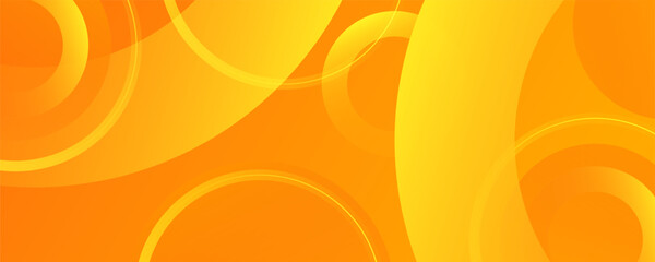 Abstract orange background with circles, diagonal lines. Vector illustration.