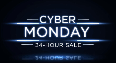 Cyber Monday Countdown Typography Banner