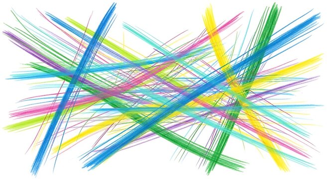 Vibrant abstract scribble art with intersecting colorful lines