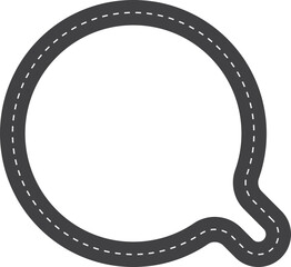 Race Track in Letter QShape, Road Track