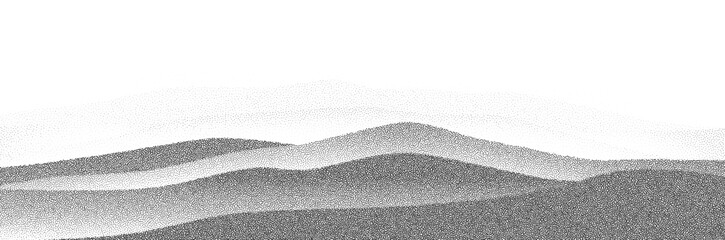 Grungy halftone mound design inspired by retro photocopy noise and abstract minimalism.