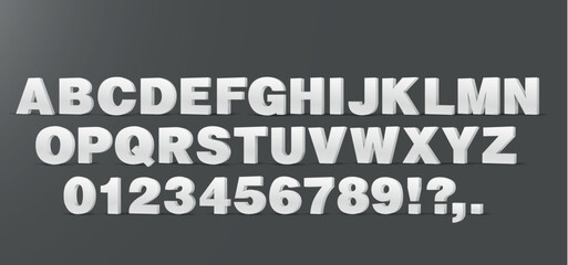 3d Pixel Alphabet and Numbers with Shadow Effect on Gray Background Collection of Letters Digits and Punctuation Marks for Creative Projects Exactly 200 Characters