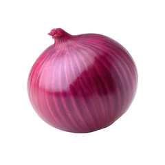 A vibrant red onion isolated on transparent background, a staple ingredient for cooking and salads