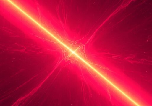Vibrant abstract light streaks and glowing energy patterns in a crimson and gold spectrum - Powered by Adobe