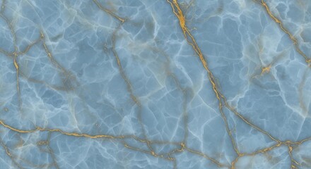 Obraz premium Deep blue marble with intricate golden veining, a sophisticated natural pattern