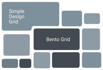 Modern bento grid layout for web design and user interface concepts