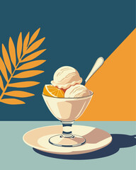 vanilla icream vector