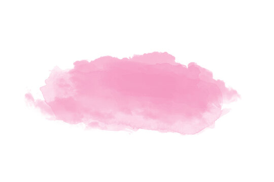 Pink watercolor brush paint illustration