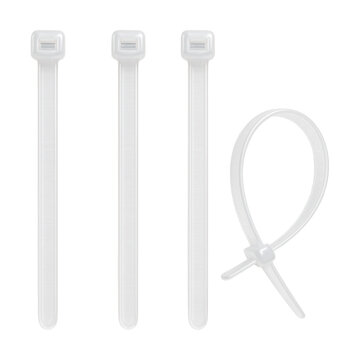 Clear cable ties for neatly organizing cables behind entertainment centers, blending in