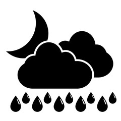 Cloud and rain weather flat icon logo illustration vector isoalated, suitable for web design , logo , app and more
