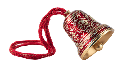 red bell on a white background