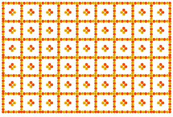 Indian flower garland and marigold flowers, Decorations for marriage and festivals, Indian traditional, marigold flower decoration.