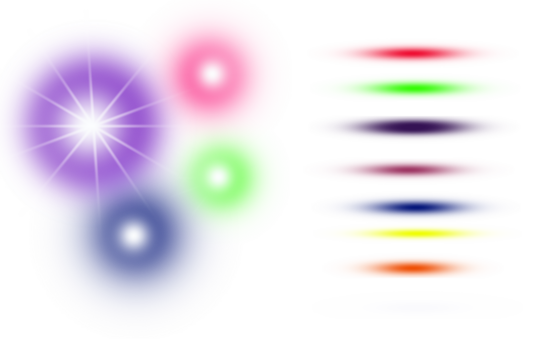 sun light effect beam star  sunlight ray shiny design for banner, wallpaper, poster, card, flyer. Purple, black, red, yellow, green, blue and white colors sunlight png transparent background.