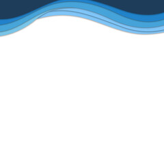 Abstract Blue Wave Background for Design